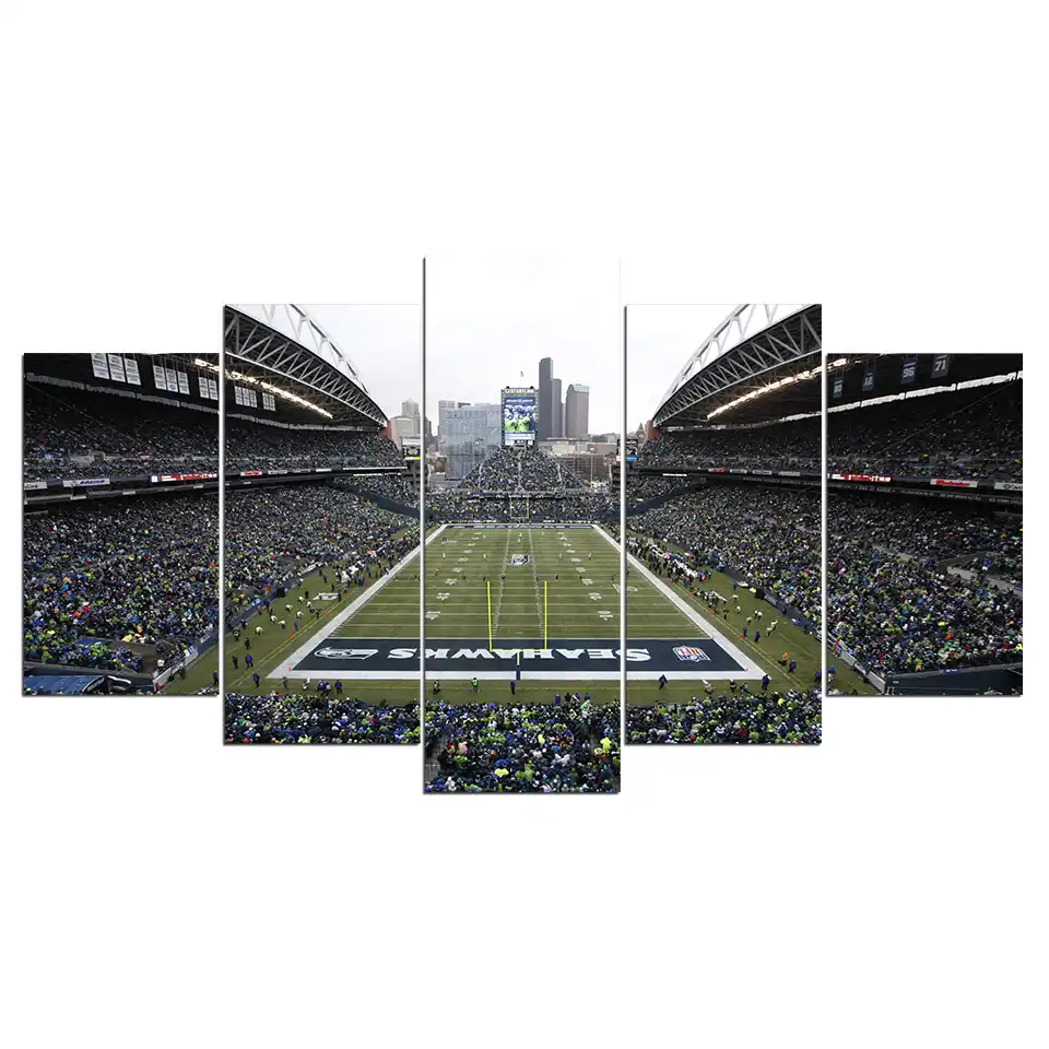 Artsailing Hd Print 5 Piece Canvas Art Seattle Seahawks Home Decoration Accessories Wall Picture For Bedroom Poster Ny 7461c