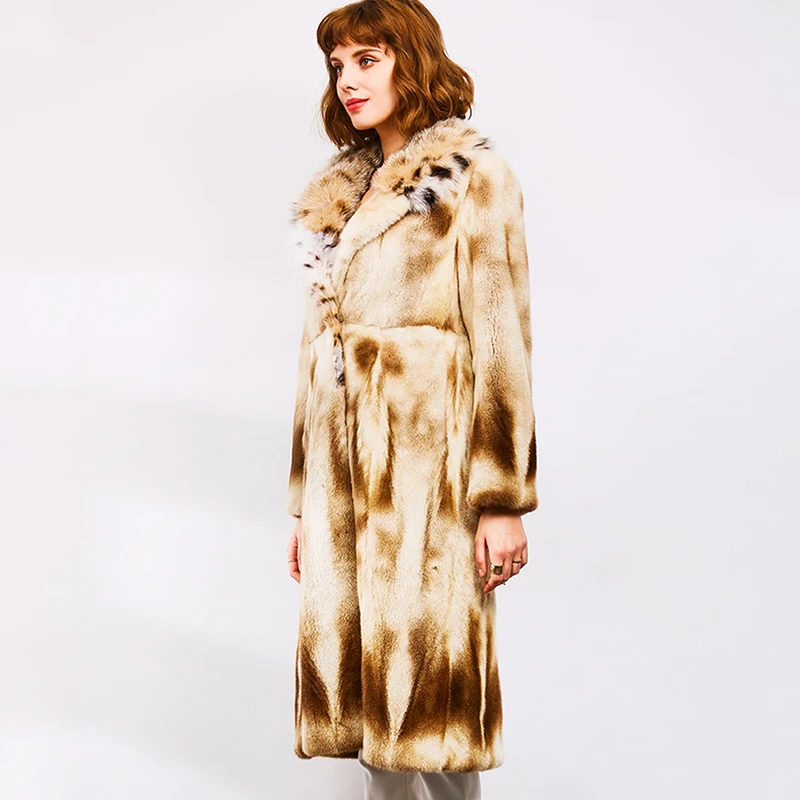 Importé Hiver Lvchi Patchwork Manteau S Camel Femmes Col down Vison 2019 Bodcoats De Mince Danemark Turn Velours Couronne EqwdR1Hxw