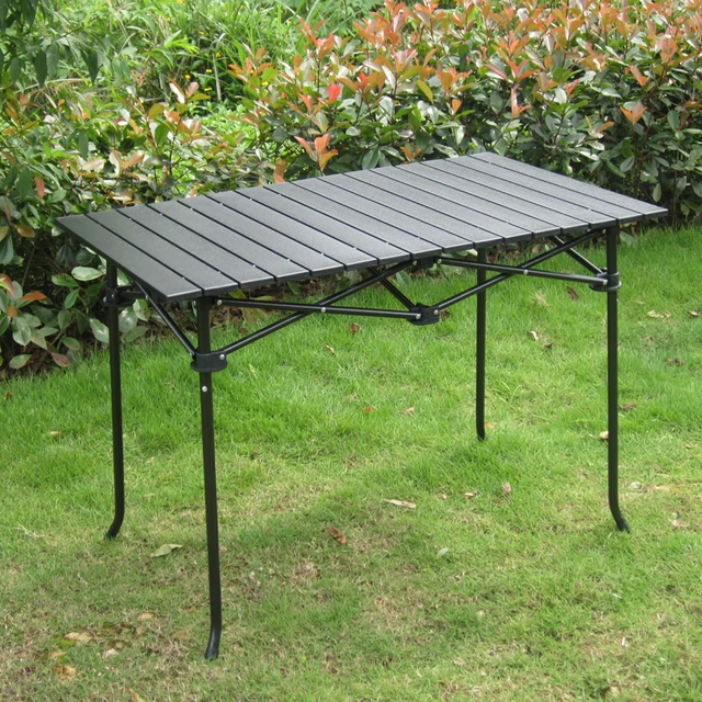 High quality outdoor folding table camping portable picnic table steel ...