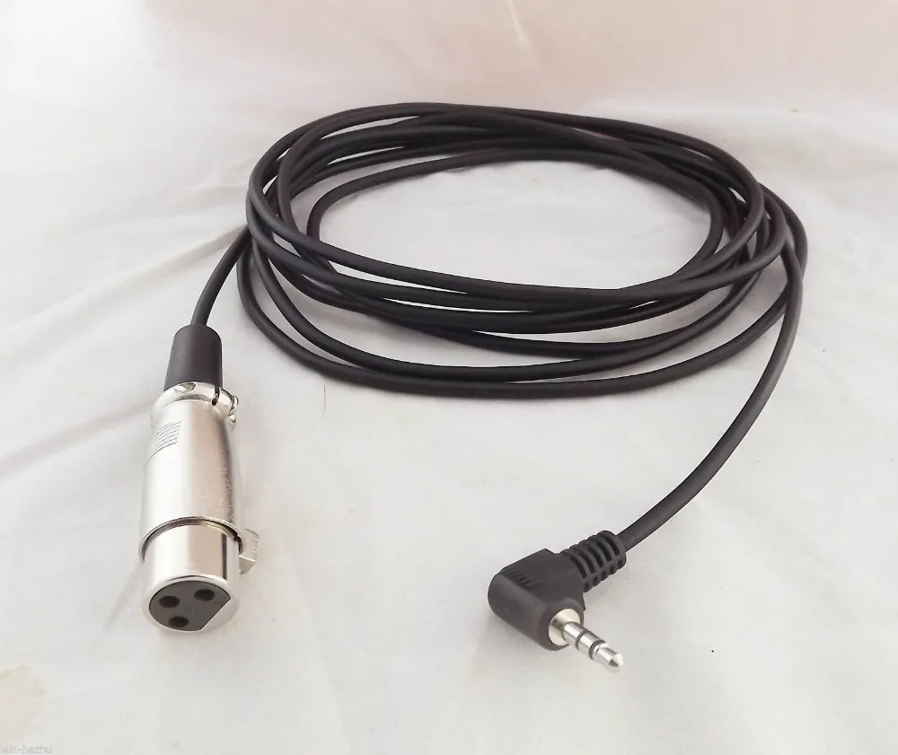 

1pcs XLR Female Jack To 3.5mm 1/8" TRS Stereo Right Angle Microphone Cable 10Ft