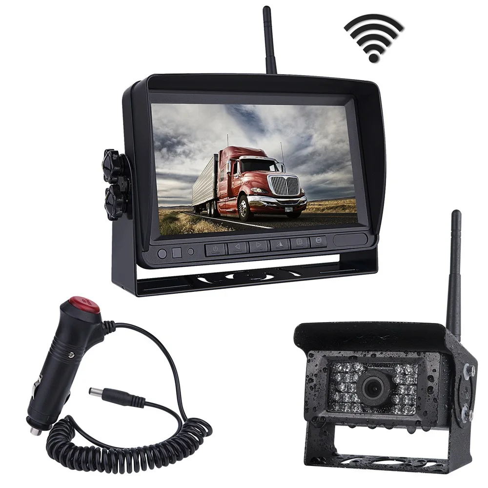 

Car Wireless Reverse Camera WIFI Rear-view Truck Digital Camera 7-inch HD Display Car Monitor LED Infrared Night Vision Camera