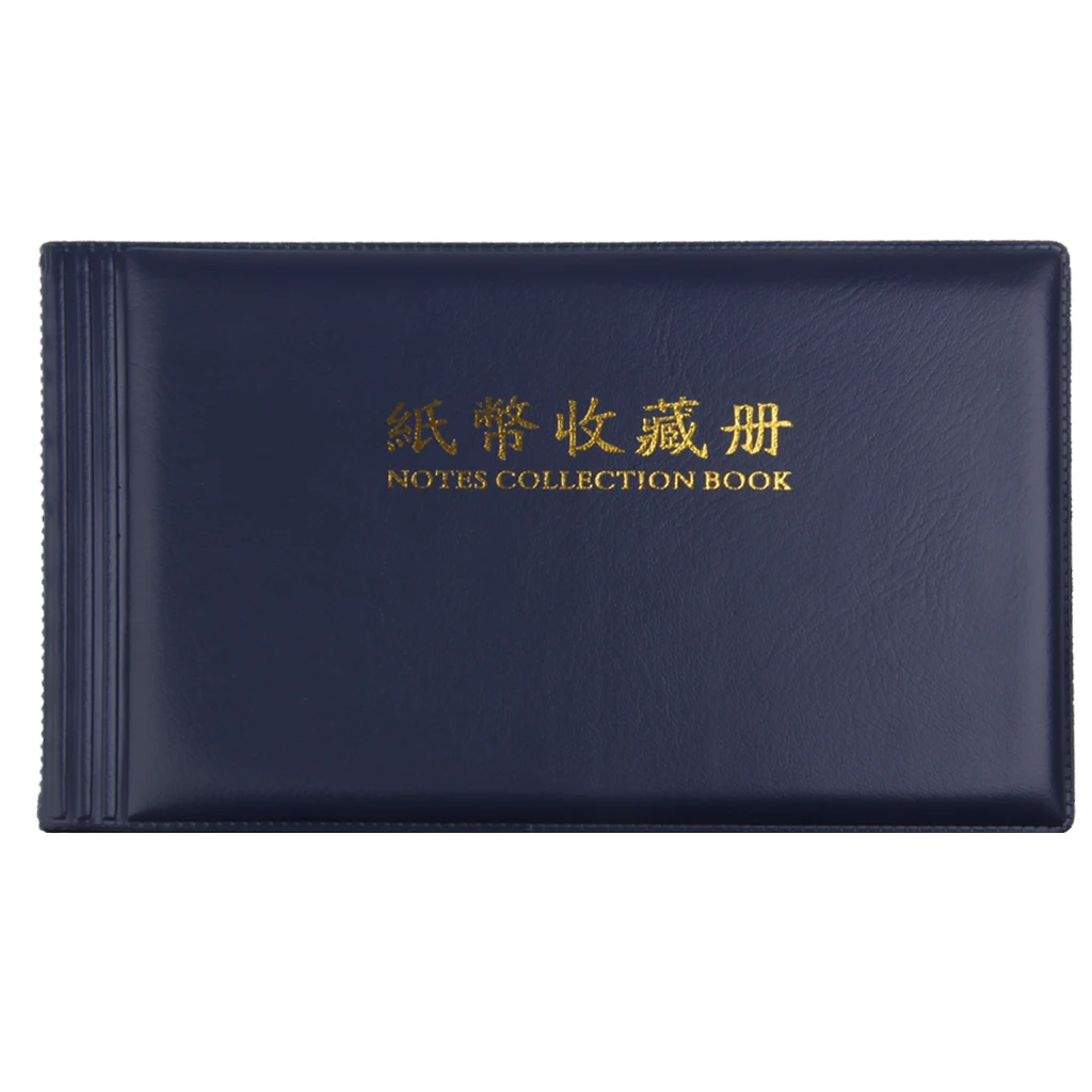 

Banknote Currency Album Paper Money Pocket 30 Pages for Collectible Display Royal Blue