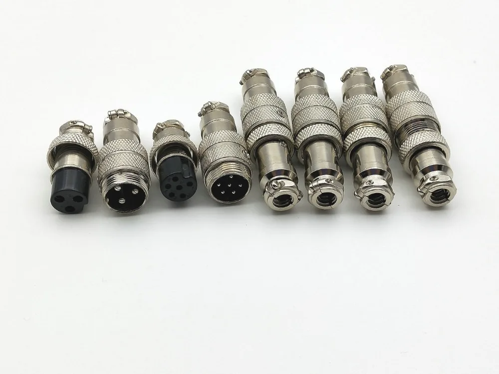 Conjunto Conector 2 - 3 4 5 6 7 8 Pino Macho Fêmea Circular 500 Gx16 16mm 3 High Quality Renovação da Casa