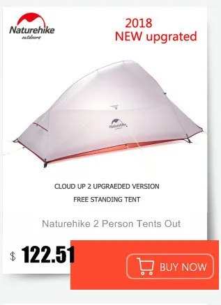 Naturehike Высокое качество Сверхлегкий 3-4 человек палатка 20D/210T ткань палатка с одной спальней и одной гостиной