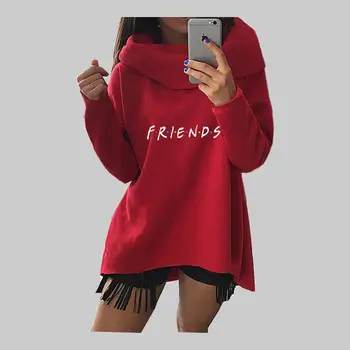 

2018 New Fashion Friends Print Sweatshirts Femmes Kawaii Tops Frauen Corduroy Female Comfortable Street Thick Sweet Pullovers
