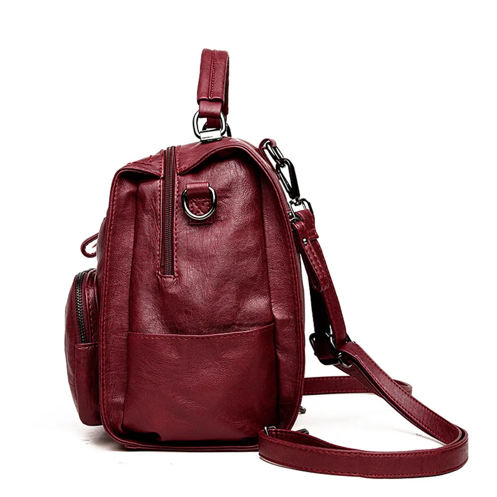 Multifunctio mujeres mochilas de cuero de viaje bolso de hombro Mochila de alta calidad mujeres bolso de escuela Mochila niña Mochila Multifunctio mujeres mochilas de cuero de viaje bolso de hombro Mochila de alta calidad mujeres bolso de escuela Mochila niña Mochila