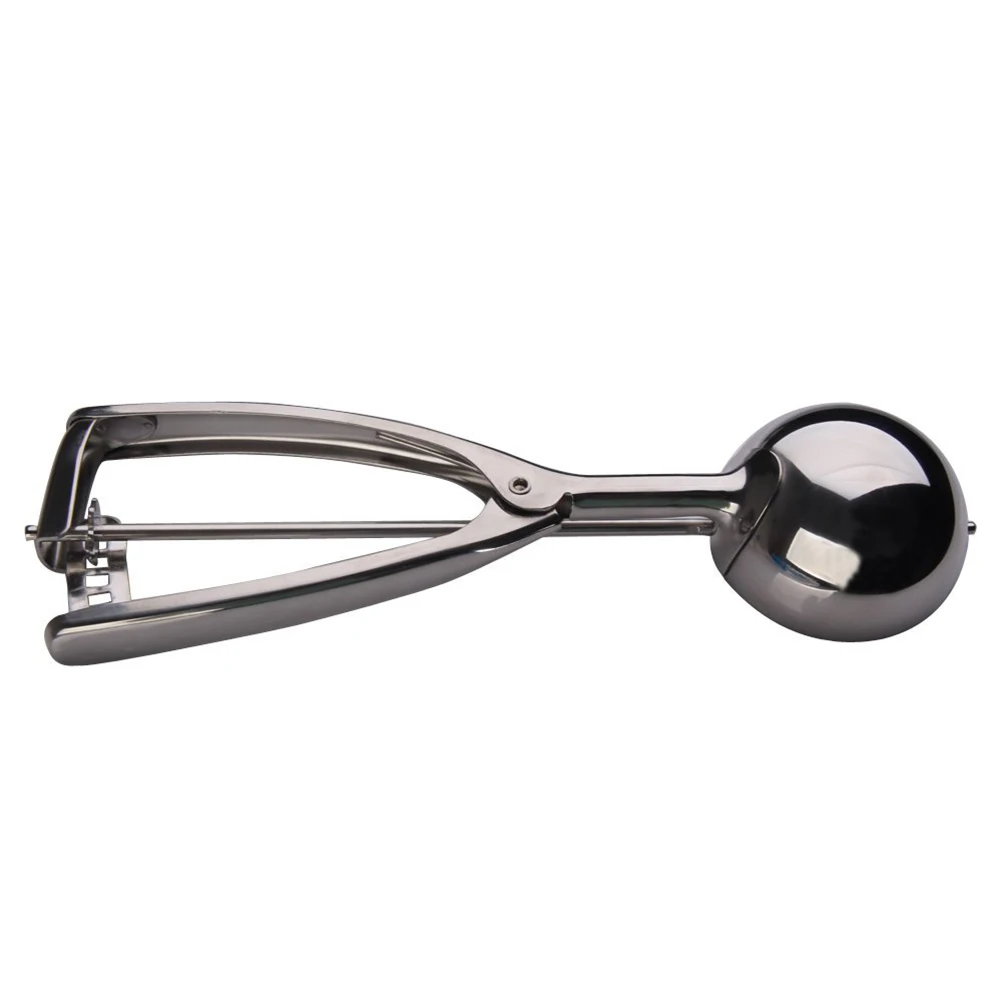 60mm Stainless Steel Gear Handle Ice Cream Scoop Cookies Dough Disher Dough Disher Spoon Potato Masher Watermelon Spoon