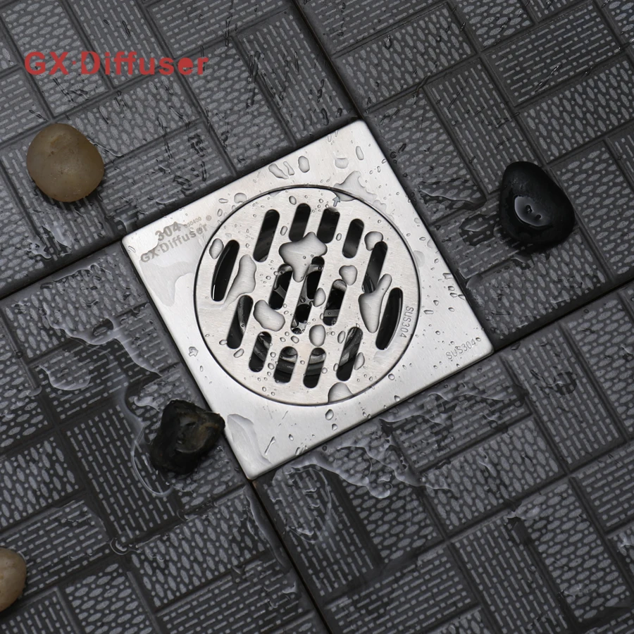 GX Diffuser напольная Сливная крышка Линейный душ сливы ванная комната Матовый SUS304