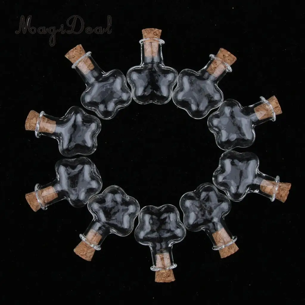 10pcs 2ml Small Glass Wishing Bottles Essential Oils Jars  Fragrance Reed Diffuser Vials DIY Decoration Tool