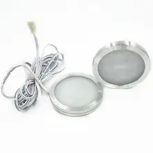 Светодиодный светильник под шкаф s DC 12 В 2,5 Вт круглый кухонный Прилавок полка светильник книжная полка поверхностный монтаж высокий светильник вниз s лампы