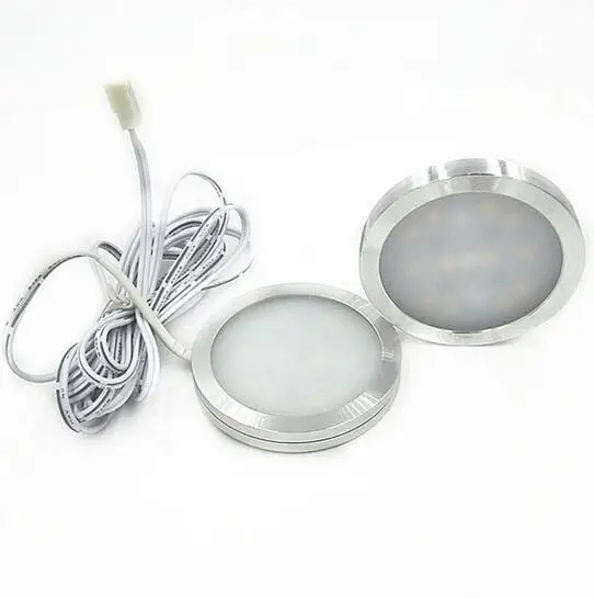 LED Under Cabinet Lights DC 12V 2.5W Round Kitchen Counter Shelf Light Bookshelf Surface Mounted High Downlights Lamps | Освещение