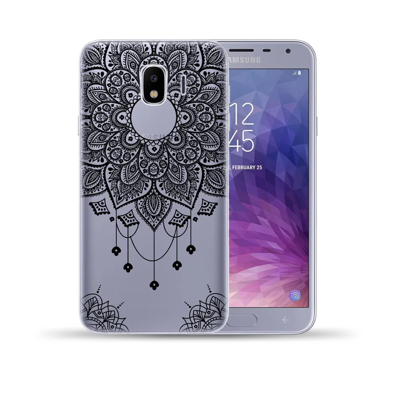 Черный сексуальный цветочный Мягкий чехол из ТПУ для Samsung Galaxy J3 J5 J7 2016 2017 J8 J4 J6 2018 J2