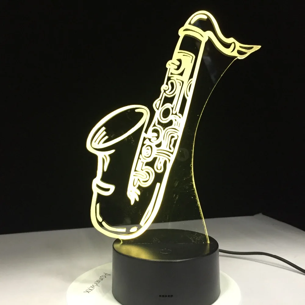 Saxphone Desk Lamp 3D LED Night Lamp SaxMusical Instrument Antique Industrial Table Lamp Restaurant Coffee Shop Decorative Light Saxphone Desk Lamp 3D LED Night Lamp SaxMusical Instrument Antique Industrial Table Lamp Restaurant Coffee Shop Decorative Light