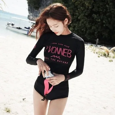 

NEW ARRIVAL LETTER Surf Rashguard Women Swimsuit Long Sleeve New Surfing Bathing SEXY & SOFT Suits with high&best quailty