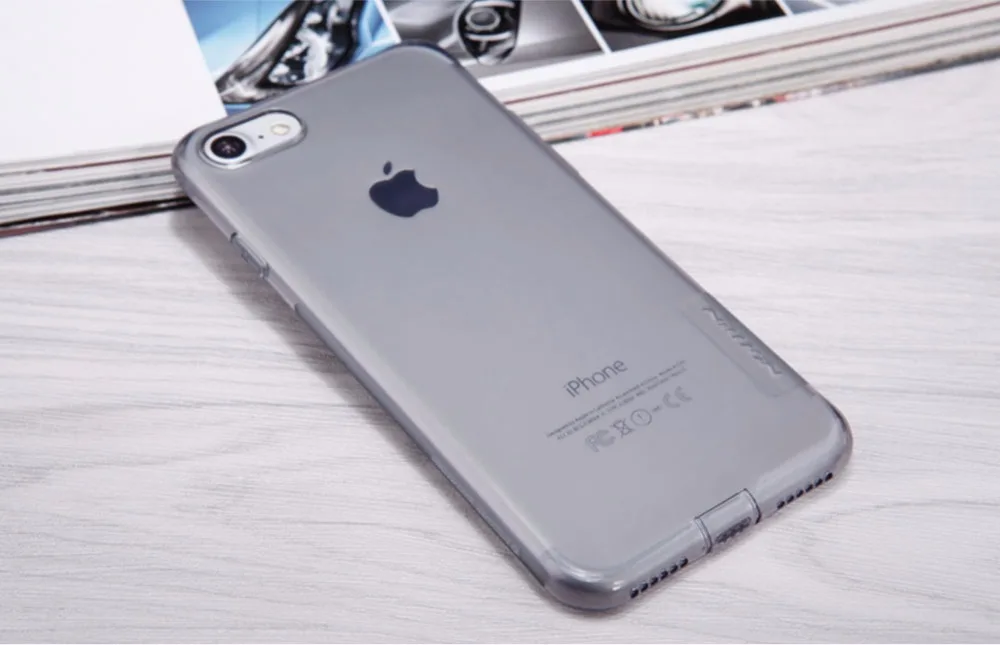 NILLKIN для iPhone 7 8 Plus Чехол Мягкий ТПУ силиконовый прозрачный чистый чехол для Apple iPhone7 iPhone8 Plus задняя крышка+ Пылезащитная заглушка