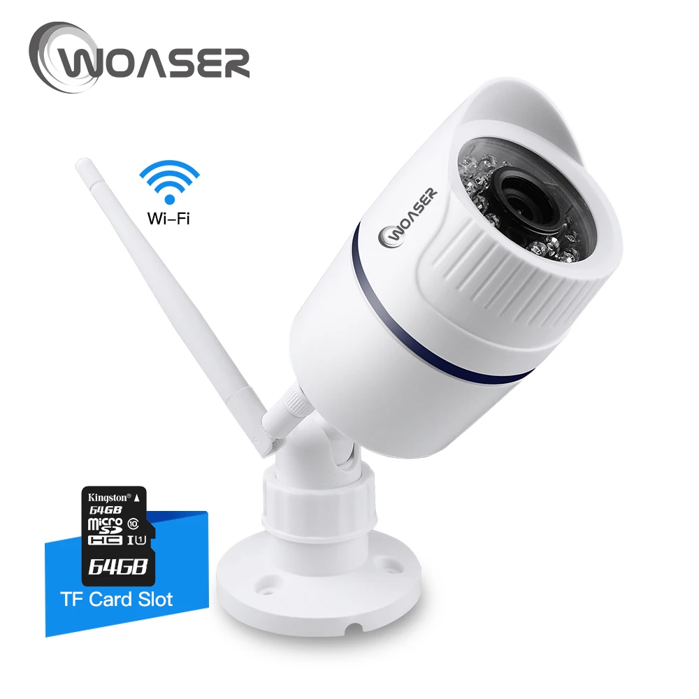 WOASER 1280*720P WIFI IP Camera Waterproof HD 1.0MP Network Wifi Camera Day Nignt Vision Outdoor IP Camera With 12V 2A Adapter camera : image WOASER 1280*720P WIFI IP Camera Waterproof HD 1.0MP Network Wifi Camera Day Nignt Vision Outdoor IP Camera With 12V 2A Adapter camera