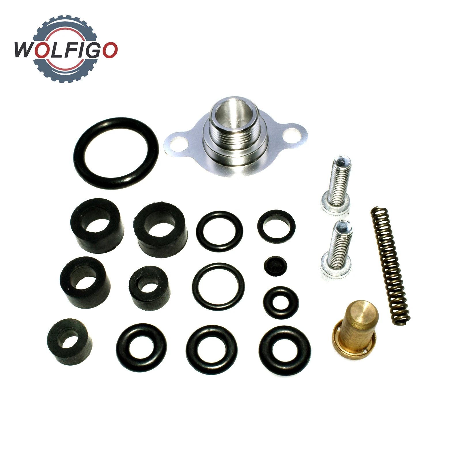 

WOLFIGO Diesel Fuel Relief Pressure Spring Seal Kit For 1999-2003 Ford 7.3 7.3L Powerstroke F81Z-9C065-AA F81Z-9H323-BB