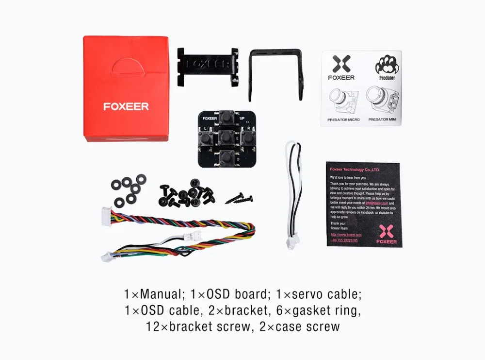 Foxeer Predator V2 стандарт/Мини FPV камера 1000TVL 2,5 мм 1,8 мм PAL/NTSC Super WDR 4:3 для гоночного дрона квадрокоптера