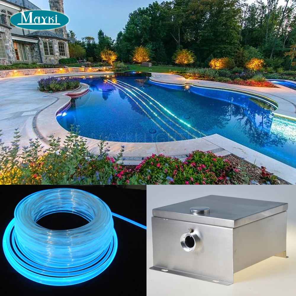 maykit ip43 80w dmx waterproof led light source cree chip fiber optic lights