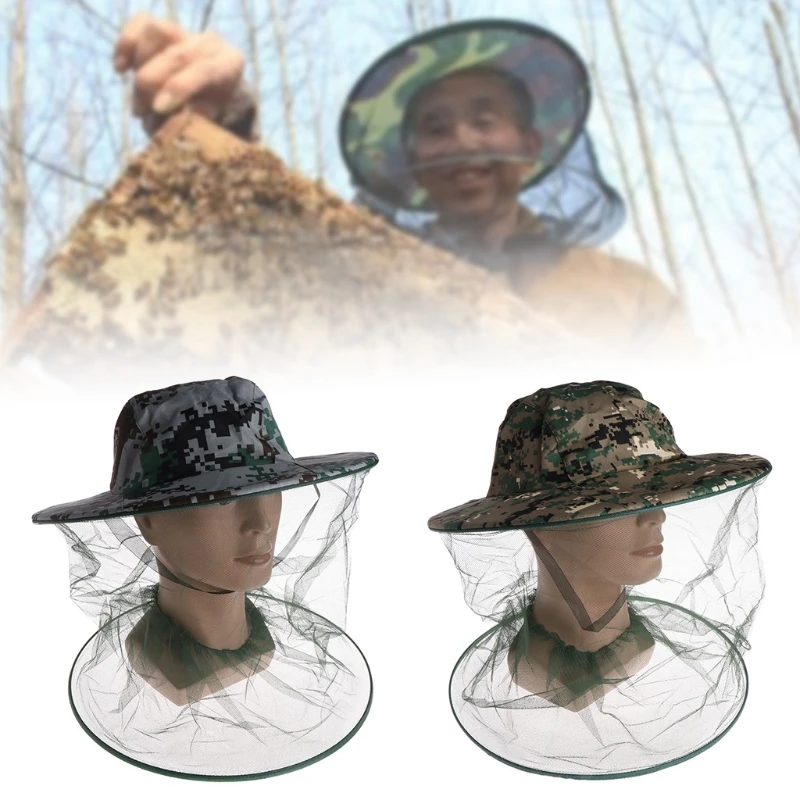 

Bee Hat Beekeeping Net Head Face Protector Cap Insect For Outdoor Fishing Hiking