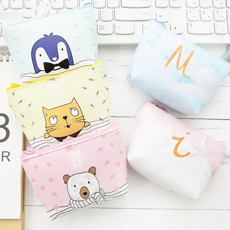 

New Cartoon Cute Cat Coin Purses for Women Girls Baby Kids Gift PU Leather Zipper Wallets Key Bag Female Coin Purse