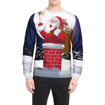 

Autumn Winter Men And Women Santa Claus Chimney Print Hoodies 3D Unisex Sweatshirt Men Brand Hoodie Comic Tracksuit Pullover