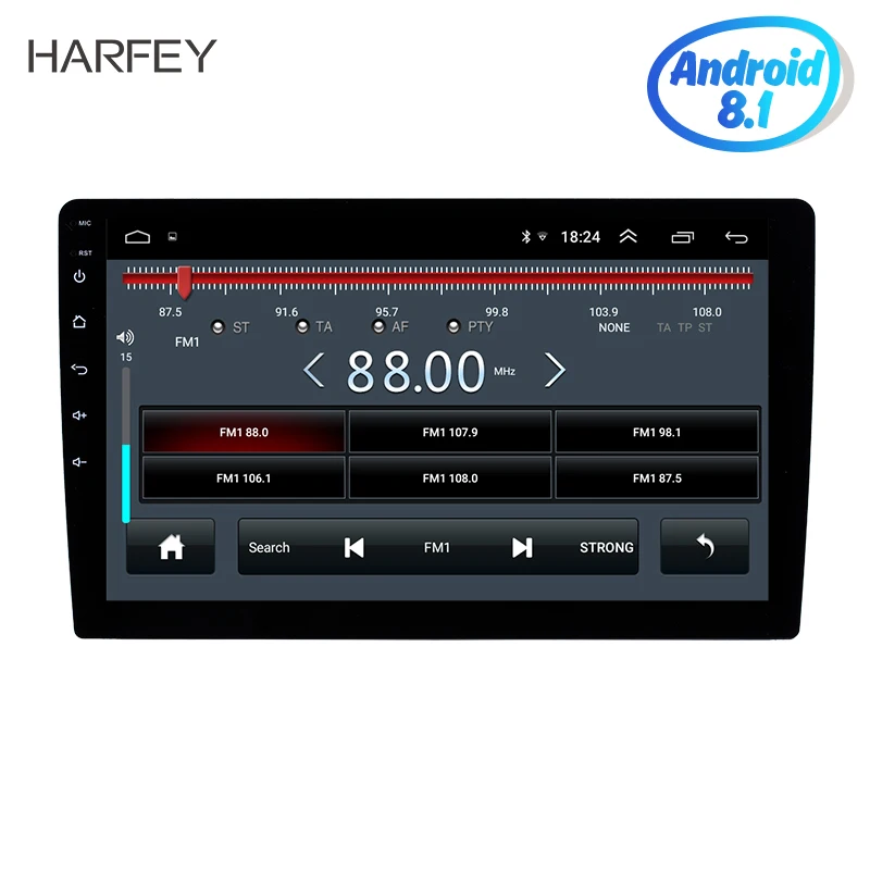 

Harfey car multimedia player Android 8.1 10.1" Universal GPS Navigation Bluetooth 3GWiFi Radio Audio System Head Unit DVD Player