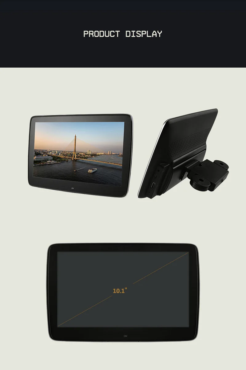 Cemicen 2 шт. 10,1 дюймов Android 6,0 монитор в автомобиле ips сенсорный экран HD 1080P MP5 видео с wifi/USB/SD/Bluetooth/FM/динамик/игра