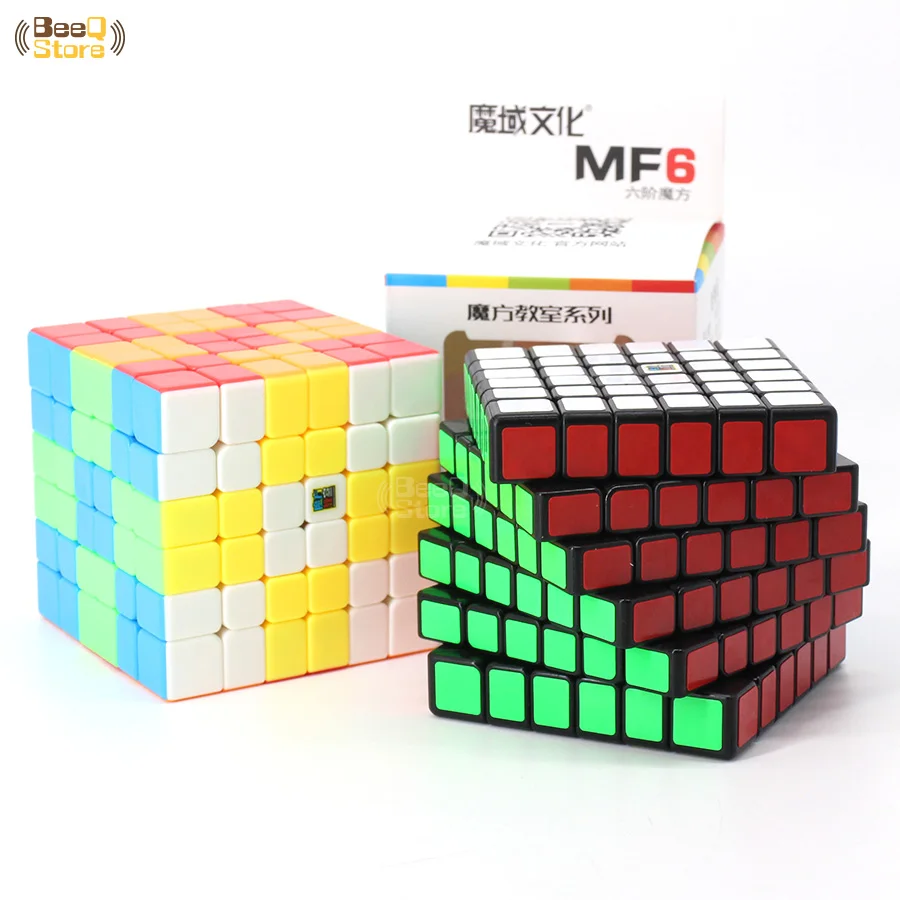 Mofangjiaoshi MF6 6x6 куб Скорость черный Stickerless 6 слой 68 мм Профессиональный головоломки 6x6x6 для начинающих плеер Обучающие Детские игрушки