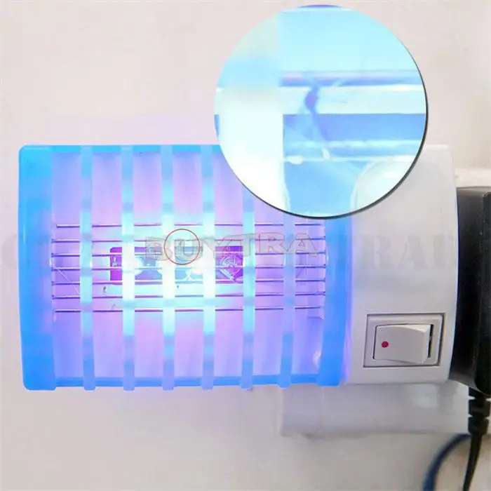 Chiclits Mosquito Killer Lamp Electric Trap Light 220V 1W LED Insect Mosquito Repeller killer Fly Bug Insect Trap EU  US Plug (6)