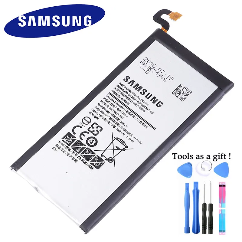 Оригинальная Аккумуляторная батарея для SAMSUNG GALAXY S6 edgePlus EB-BG928ABE G928P G928F G928V G9280 G9287