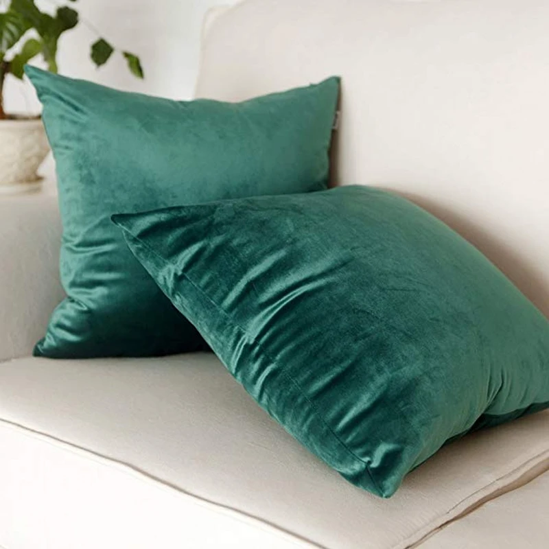

Velvet Pillowcase Soft Solid Cushion Cover Square Pillow Covers for Bedroom Sofa Seat Living Room Chair Decoration Pillowcase