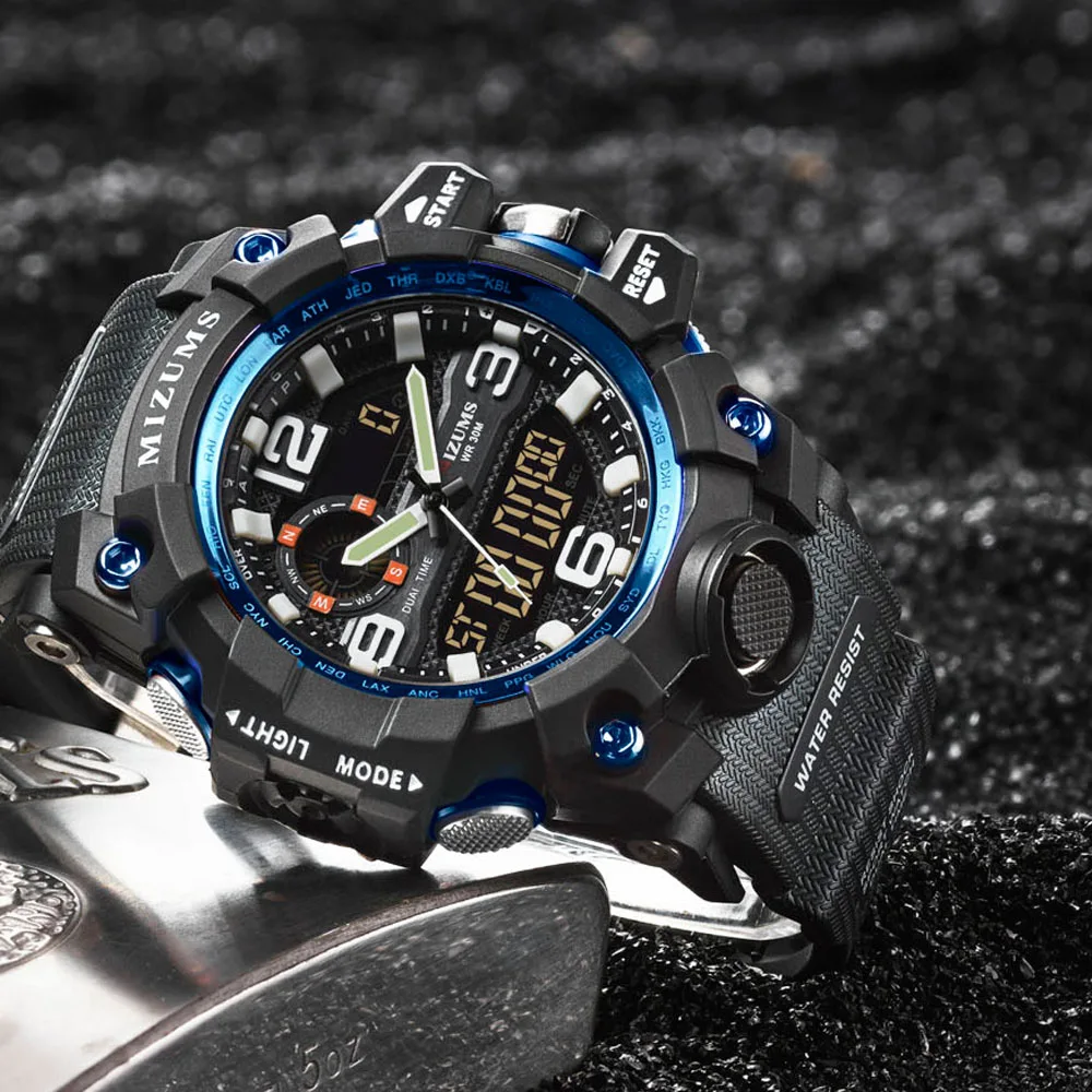 Big Dial Digital Watch S SHOCK Men Military Army Watch Water Resistant LED Sports Watches luxury brand mizums watches drop shipping (24)