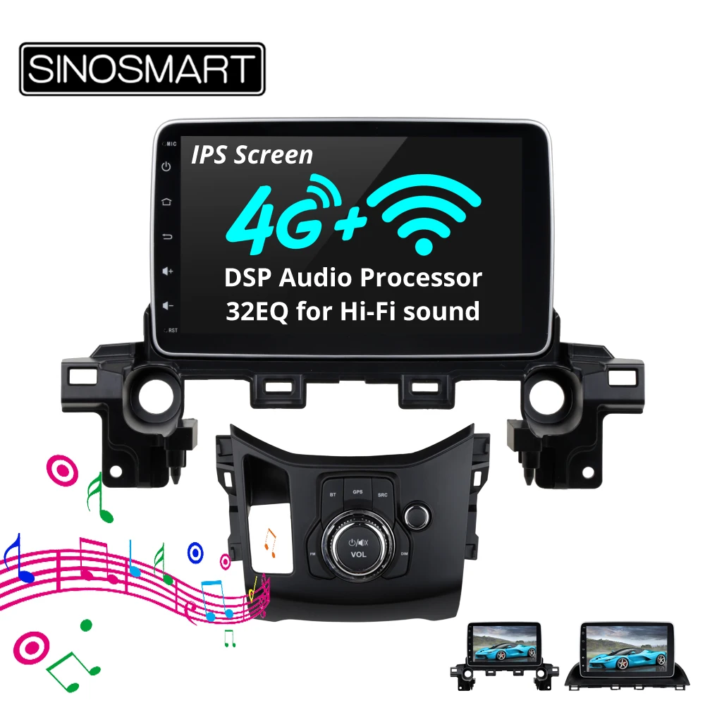 

SINOSMART DSP Support 4G SIM Card 8 Core CPU Android 8.1 Car Audio GPS Navigation Player for Mazda CX-5 Mazda 6 Atenza 2017 2018