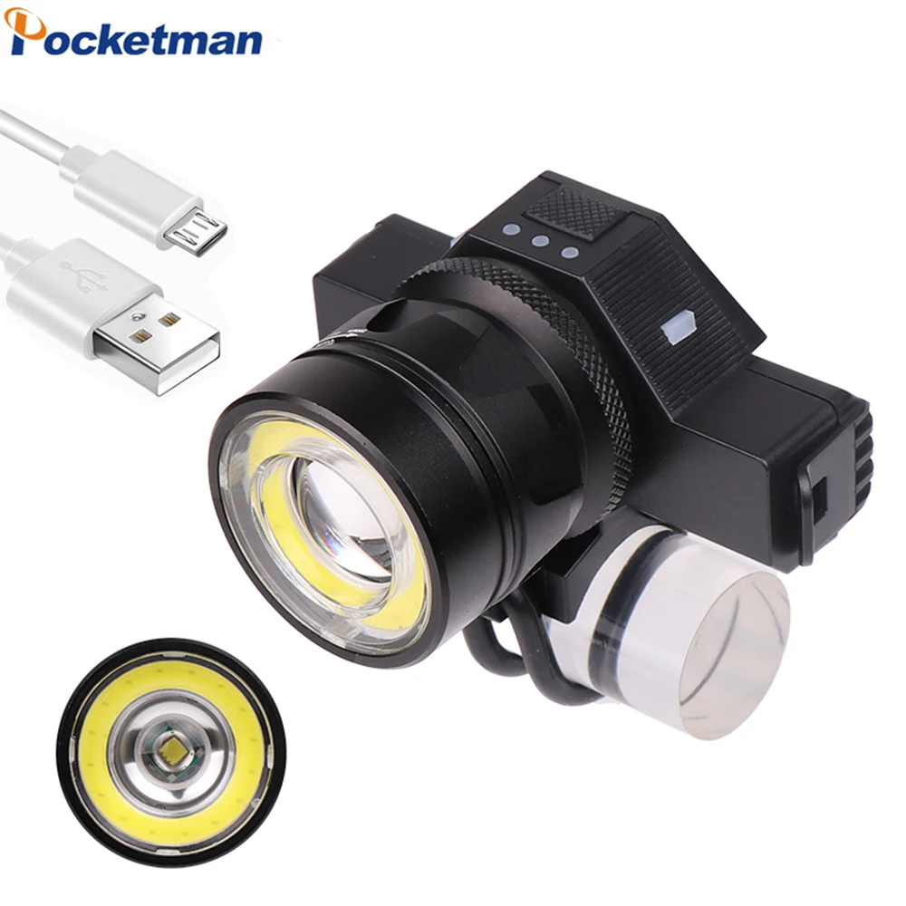 

8000Lumens USB Bike Light USB Rechargeable Cyclying Front Flashlight Torch T6+COB Super Bright Bicycle front Torch Head Light