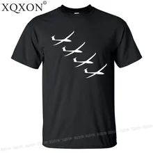 XQXON-лето стиль планер Летающий футболка с рисунком пилот Мужская футболка; Топы Футболка K240