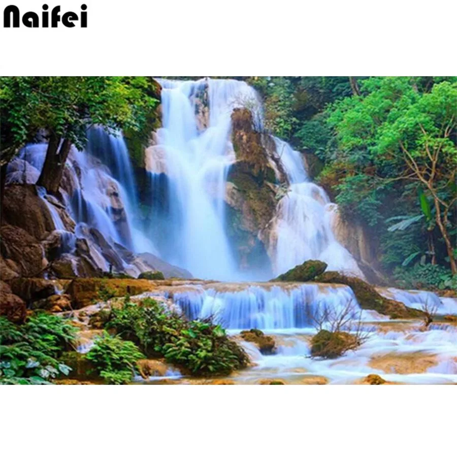 

Diamond Embroidery DIY Diamond Painting waterfall landscape Diamond mosaic Cross Stitch Rhinestone Mosaic home decor