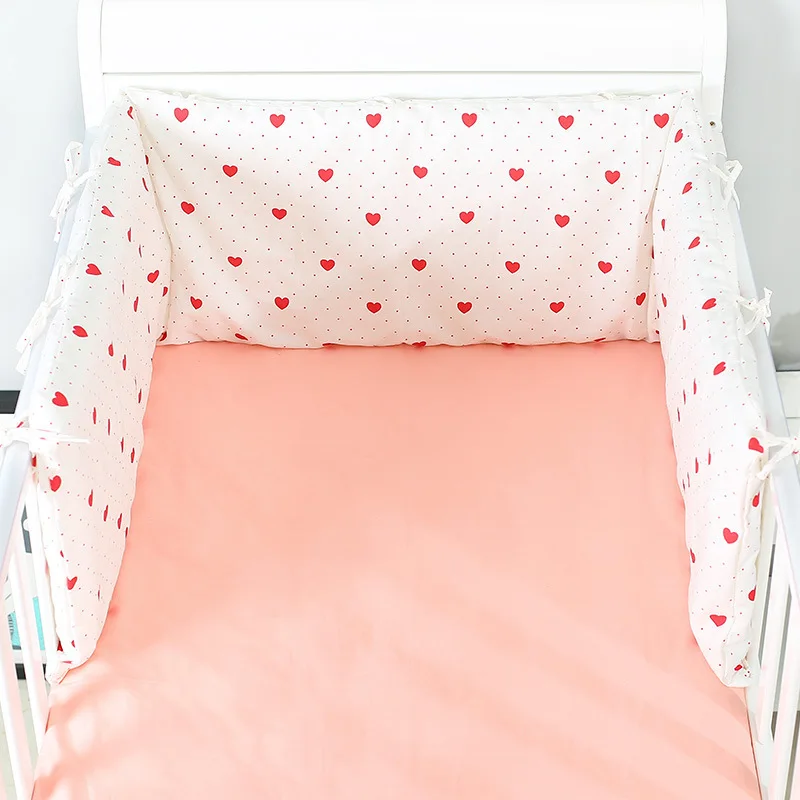 1 шт. Детские бамперы для кроватки, хлопковая защита для кроватки, моющиеся Бамперы для кроватки для новорожденных, постельные принадлежности, мягкий бампер для кроватки 160x30 см