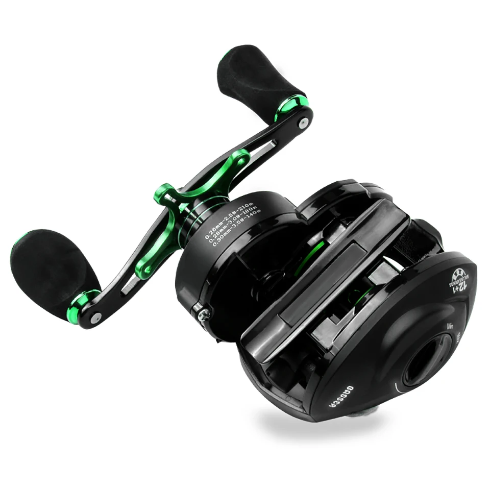 LINNHUE Best Baitcasting Reel 8,1: 1 12+ 1BB бас Рыболовная катушка 8 кг Макс Перетащите Левая Правая рука катушка усиленный нейлон корпус белый бас