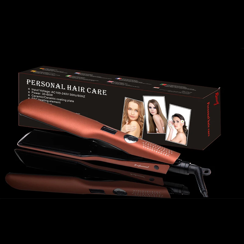 2019 New Wide Plate Hair Straightener Multi Temp Thermostat Fast