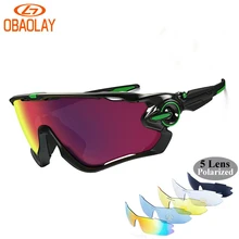 OBAOLAIY JBR Brand Polarized Cycling Sun Glasses Bike Sunglasses Men Outdoor Sport Bicycle Sunglass MTB Goggles Women Eyewear