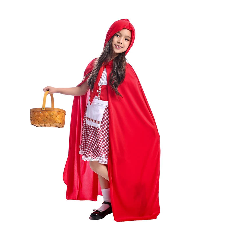 Girls Little Red Riding Hood Halloween Costume For Kid Forest Adventure cosplay costume riding hood costume