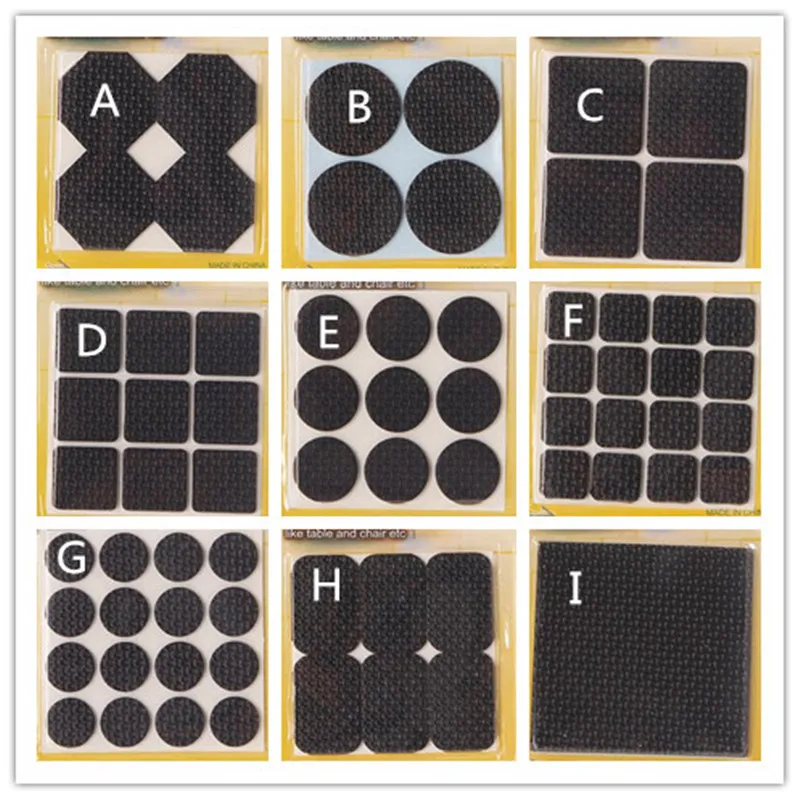 100 комплекты самостоятельно липкий коврик стол стул круглая мебель ногу, начинающих ходить; Защита ног квадратной формы с защитой от