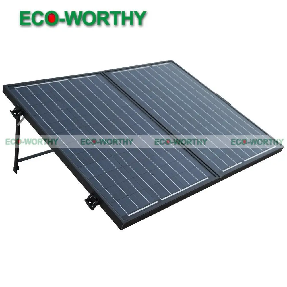 100W Mono Folding Foldable Solar Panel Complete Kit for 12V Battery Off