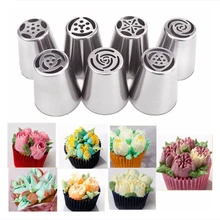Русский цельное литьевое отверстие Набор DIY Украшение Тортов мастикой инструмент из нержавеющей стали кондитерский Набор насадок инструмент для выпечки