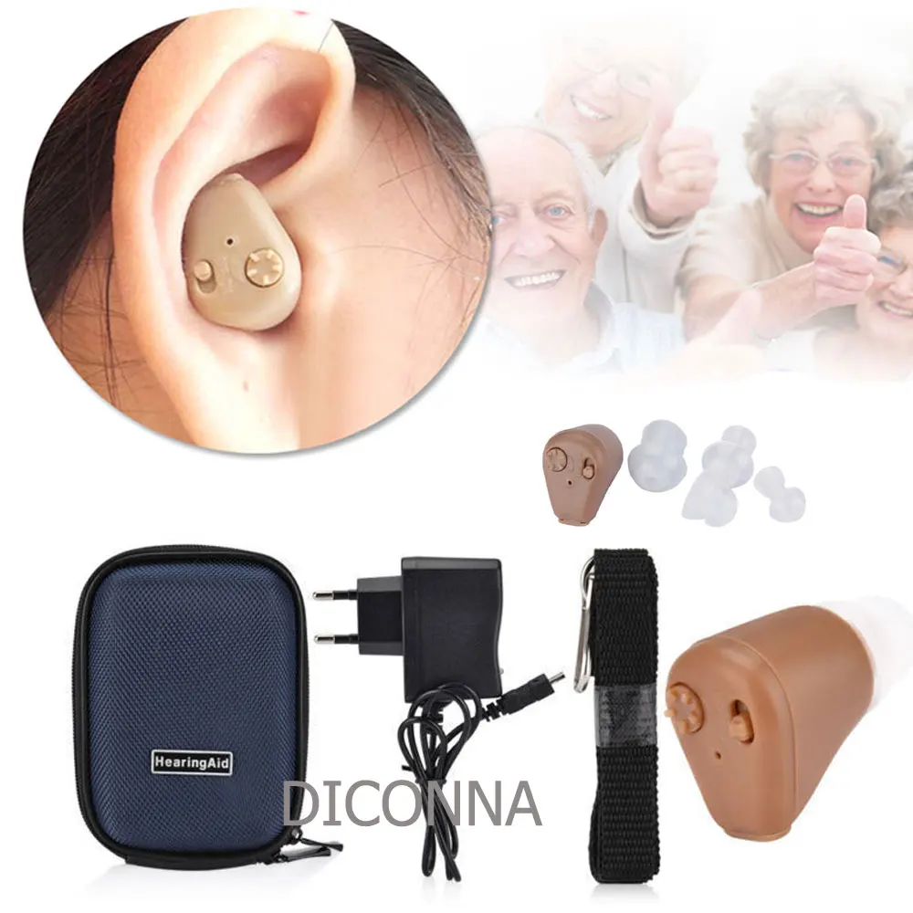 Single Rechargeable Digital Sound Enhancement Mini In Ear Hearing Aid Adjustable Tone Deaf Volume Amplifier Ear Assistance