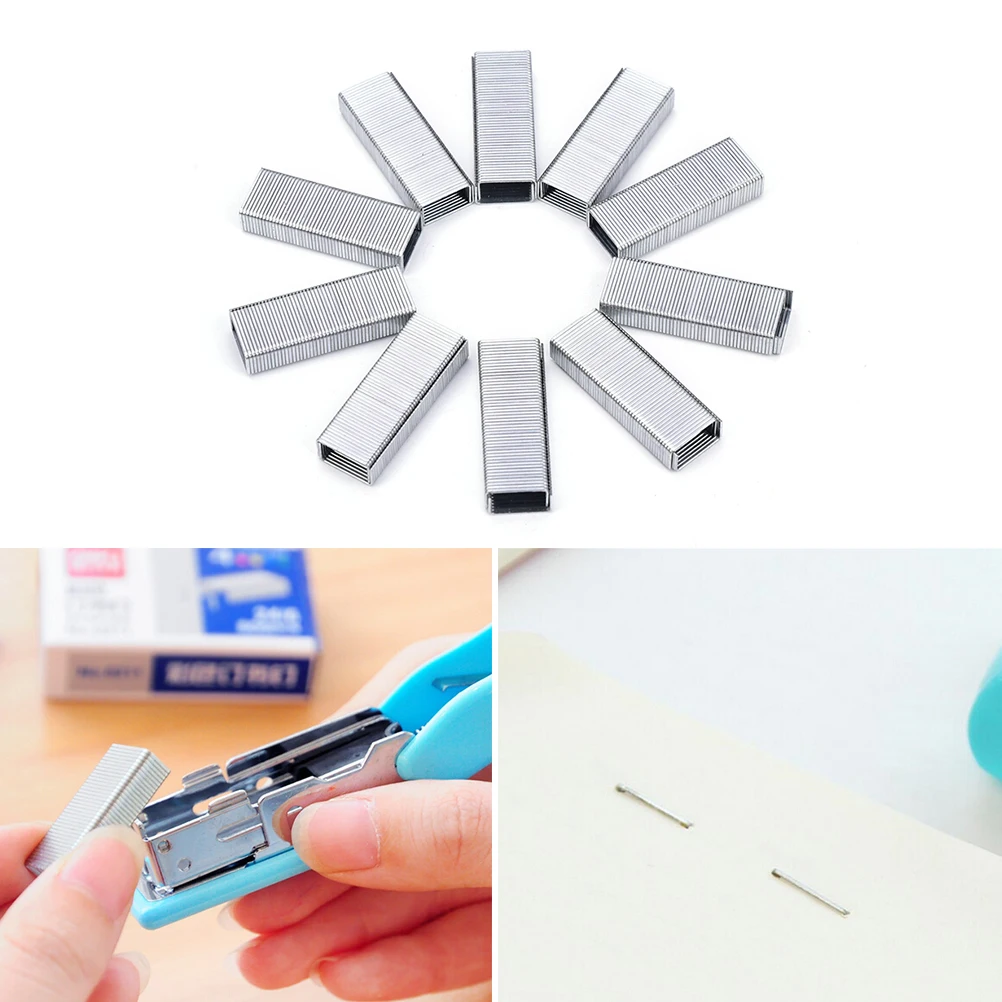 

Peerless 1Pack Size 10*5mm Stainless Steel Taples For Stapler Silver Staples Wood Furniture Office Binding Supplies