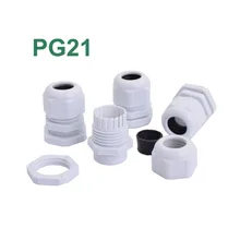 10 шт./лот PG21 Водонепроницаемый полиамид кабельный ввод Разъем Регулируемый M28 Пластиковые кабельный сальник с гайкой для 13-18 мм черный, серый