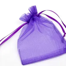 Бесплатный shiipng! 500 шт./лот смешанный цвет 9*12 см органза свадебный подарок Сумки и Чехлы