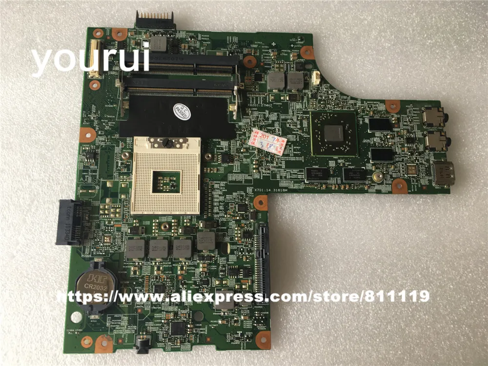 Материнская плата yourui для dell inspiron n5010 модель 52F31 052F31 CN-052F31 материнской платы N5010 DDR3
